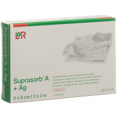 Suprasorb +Ag Calcium Alginat Kompressen 5x5cm steril