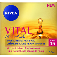 NIVEA Vital Anti-Age Tagescreme mit Traubenkernöl LSF15
